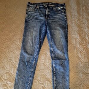 American eagle jeans, size 16 long. Faded blue wash.